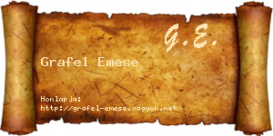 Grafel Emese névjegykártya
